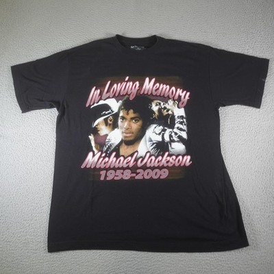 Michael Jackson Shirt Mens XL Black Music Movie In Loving Memory Tribute