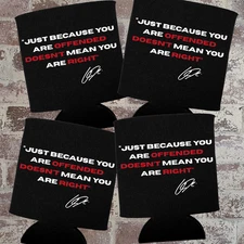 4x Can Cooler Coozie Beer or Soda Can Holder Freedom Charlie Kirk