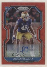 2020 Panini Prizm Rookie Red Wave Prizm Auto 62/149 Julian Okwara #361 Auto s3g