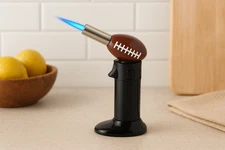 1 Refillable Torch Lighter Windproof Jet Flame Adjustable BBQ Cooking Football