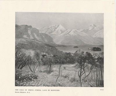 Stresa Lago di Maggiore Landschaft Kunstdruck David Murray R.A. Halbton