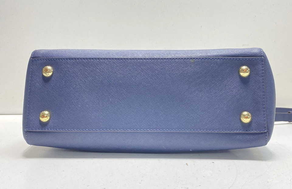 Michael Kors Women's Blue Gold Hardware Satchel Top Handle Bag Shoulder Strap - Image 3 of 4