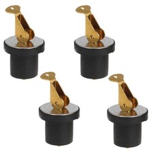 4 PCS Brass Boat Snap Handle Drain Deck Plug Marine Water Protection Hardware
