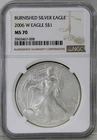 2006 W American Silver Eagle NGC MS70 First Year Burnished