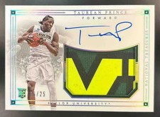 2016-17 National Treasures Taurean Prince Rookie Patch Auto /25 RC Atlanta Hawks