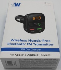 Just Wireless Bluetooth FM Transmitter USB Car Charger QC3.0 18W Hands-Free