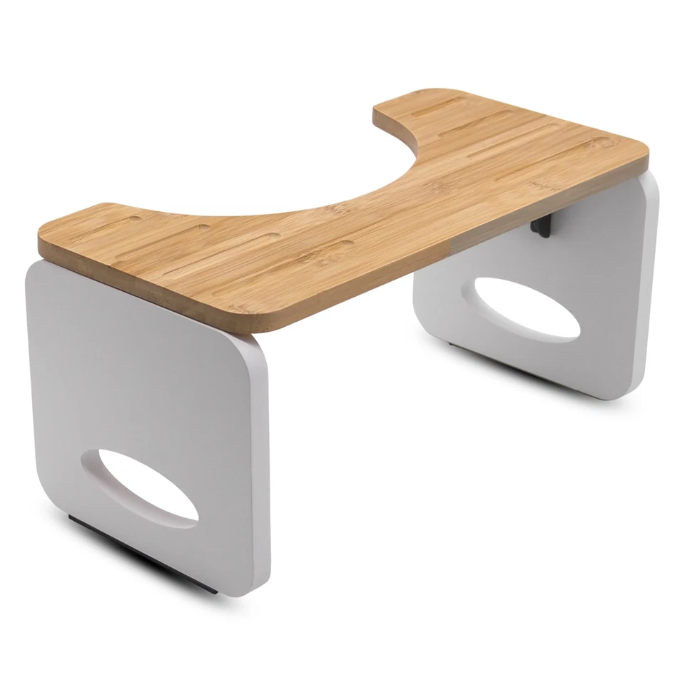 Bambus Toiletten Squat Hocker - 40 x 20 cm - WC Klapp Tritt Klo Fußbank klappbar