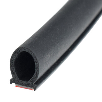 XUKEY 16Ft D-Shape Universal Rubber Car Door Seal Strip – Black, Hollow Edge Guard
