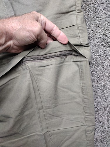 NWT Cabelas Convertible Pant Mens SZ 36 Khaki Zip 2 in 1 Shorts Hiking Fishing - Picture 5 of 14