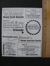 Unbranded Stickers FRIENDS Phrases 1 Sheet NO PACKAGE b