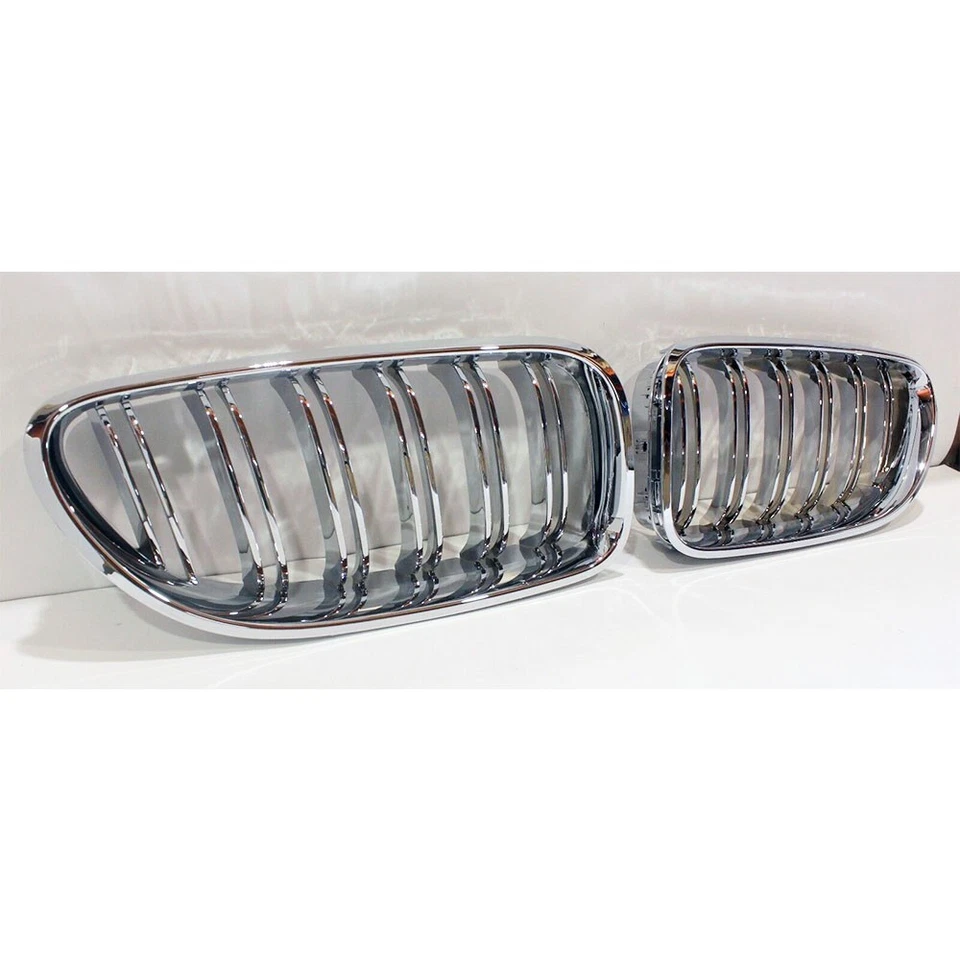 All Chrome F06 F12 F13 For BMW M6 Front Kidney Hood Grille Grill 1SET 12-14 Foto 3 de 4