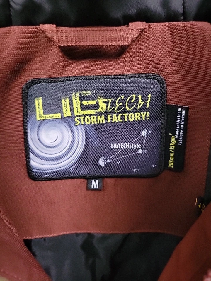 Abrigo chaqueta de snowboard Lib Tech para hombre mediana Storm Factory 20K  Foto 3 de 4