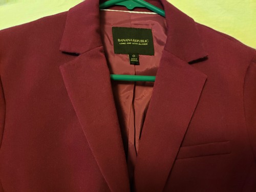 Banana Republic Long & Lean Blazer Gr. 0 Raspberry Maschinenwäsche - Bild 7 von 11