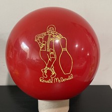 UNDRILLED Vintage 1970's Ronald McDonald Ebonite Red Polyester Bowling Ball