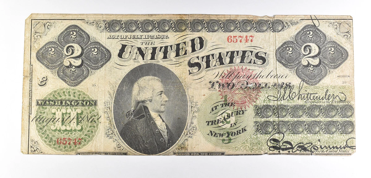 $2 1862 Year United States Large Size Notes for sale | eBay