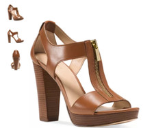 Michael Kors Berkley Leather Platform Sandal Luggage Women's US sizes 5-11/NEW 