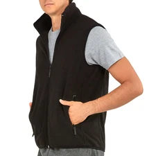 Men’s Polar Fleece Vest Full Zip Up with Zipper Pockets S-3XL Regular Big & Tall