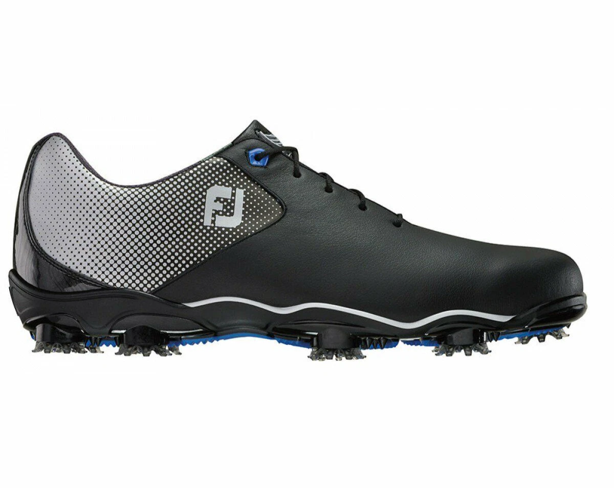 NEW! FootJoy [8] Wide DNA Helix Men Spiked Golf Shoes 53318-Black/Silver |  eBay