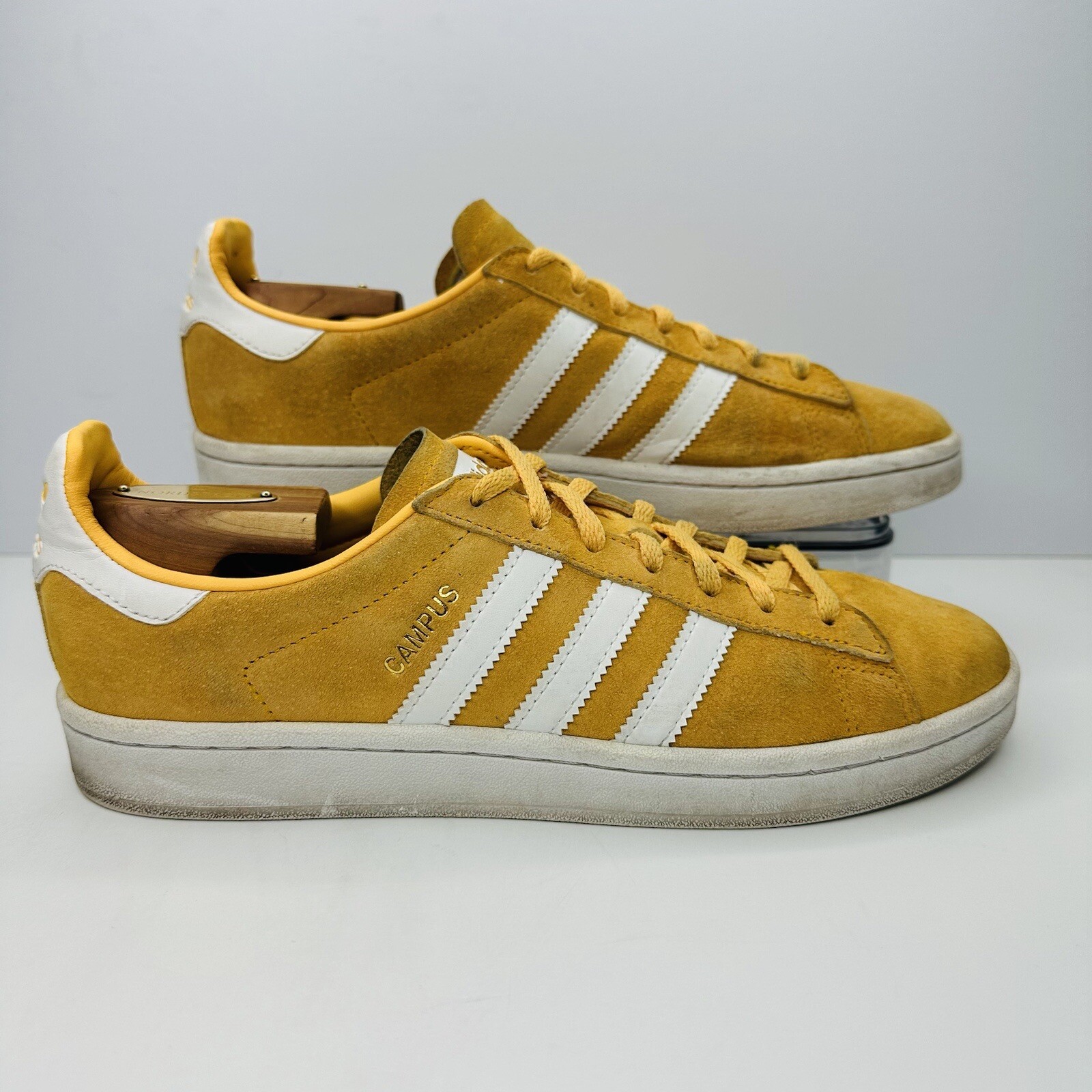 adidas Campus Casual Shoes Womens Size 9 Chalk Orange Leather Athletic Sneakers