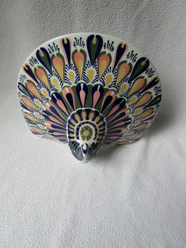 Sargadelos pavo real colorido gran figura decorativa España punta de colección 20x23x9cm raro - Imagen 3 de 7