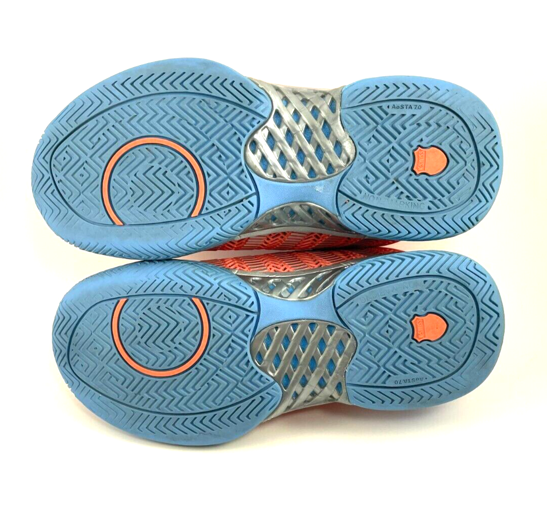 KSwiss Hypercourt Durawrap Orange Blue 93377664M Low Womens 7.5