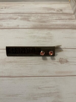 KONPLOTT OHRSTECKER  BLACK JACK  IN DEM FARBTON - LIGHT CORALL
