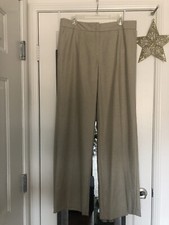Escada Virgin Wool  Cashmere Sand Dune Houndstooth Wide Pants Size 44 Romania