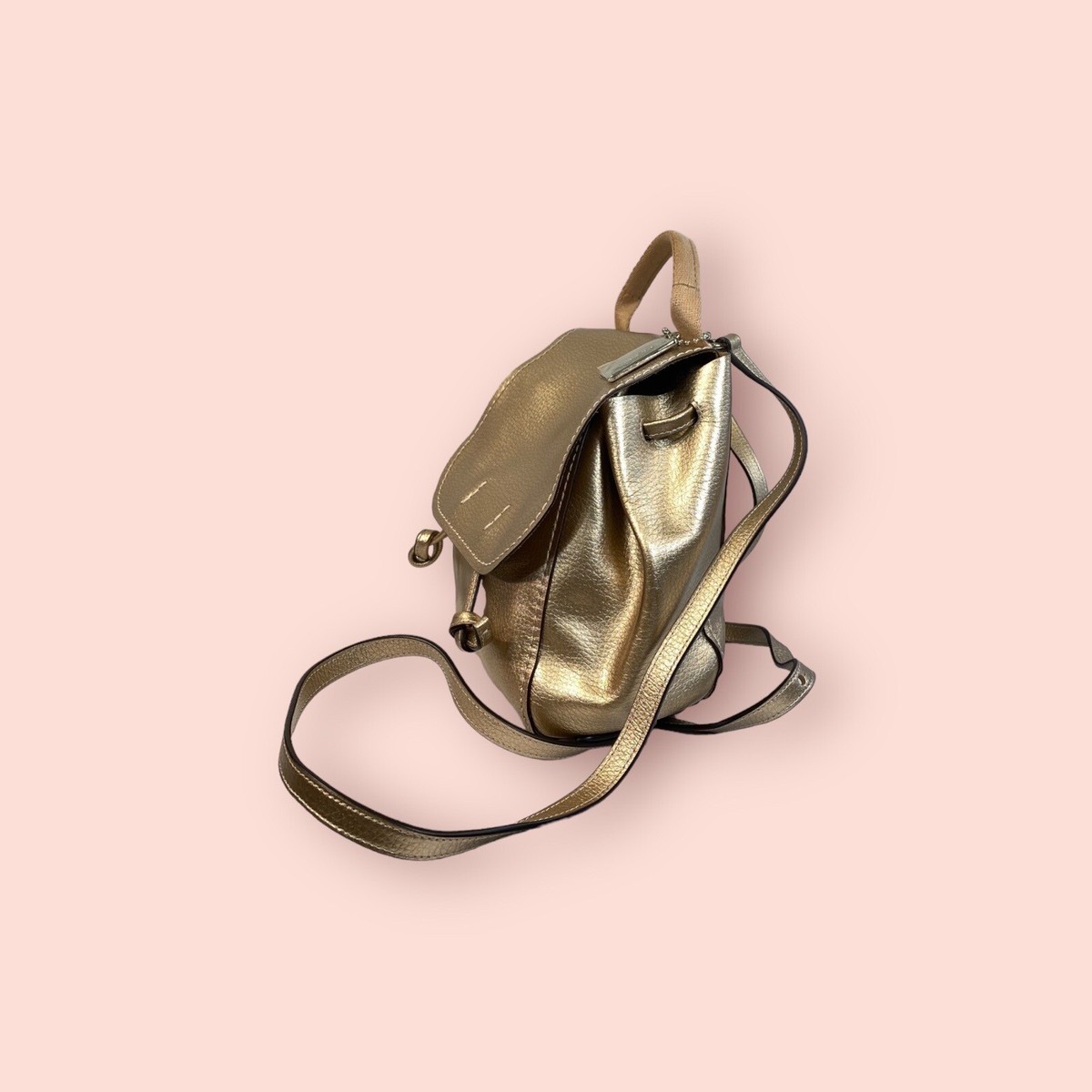 COACH Derby Mini Backpack Rose Gold Metallic Luxury Designer