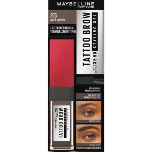 Gel de estilo para cejas de tatuaje Maybelline 36 horas con cepillo de escultura elige tu tono - Imagen 5 de 12
