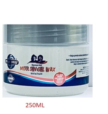 STYLIN' DREDZ MOULDIN GEL WAX WITH TEA TREE OIL-MAXIMUM HOLD-250ml-FAST UK POST!