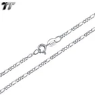 Quality TT RHODIUM 925 Sterling Silver 3+1 Figaro Link Chain Width 1.5-2mm(CS03)