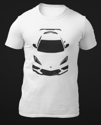 Mid Engine vette C8 2020 2021 Top View American Sports Car T-Shirt