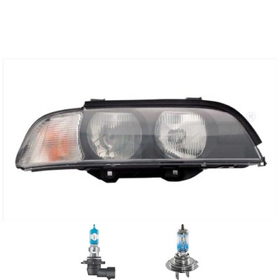 Scheinwerfer rechts weiß inkl. OSRAM Lampen HB3 H7 mit LWR Motor für BMW 5er E39