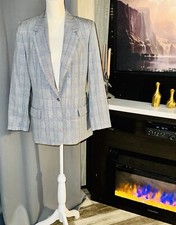 PENDLETON Plaid Blazer 100 Pure Virgin Wool Size 12 NWOT