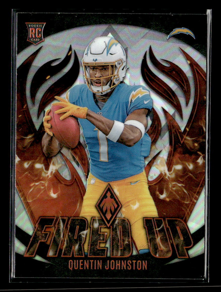 Quentin Johnston 2023 Panini Phoenix #FU-14 Fired Up Los Angeles Chargers