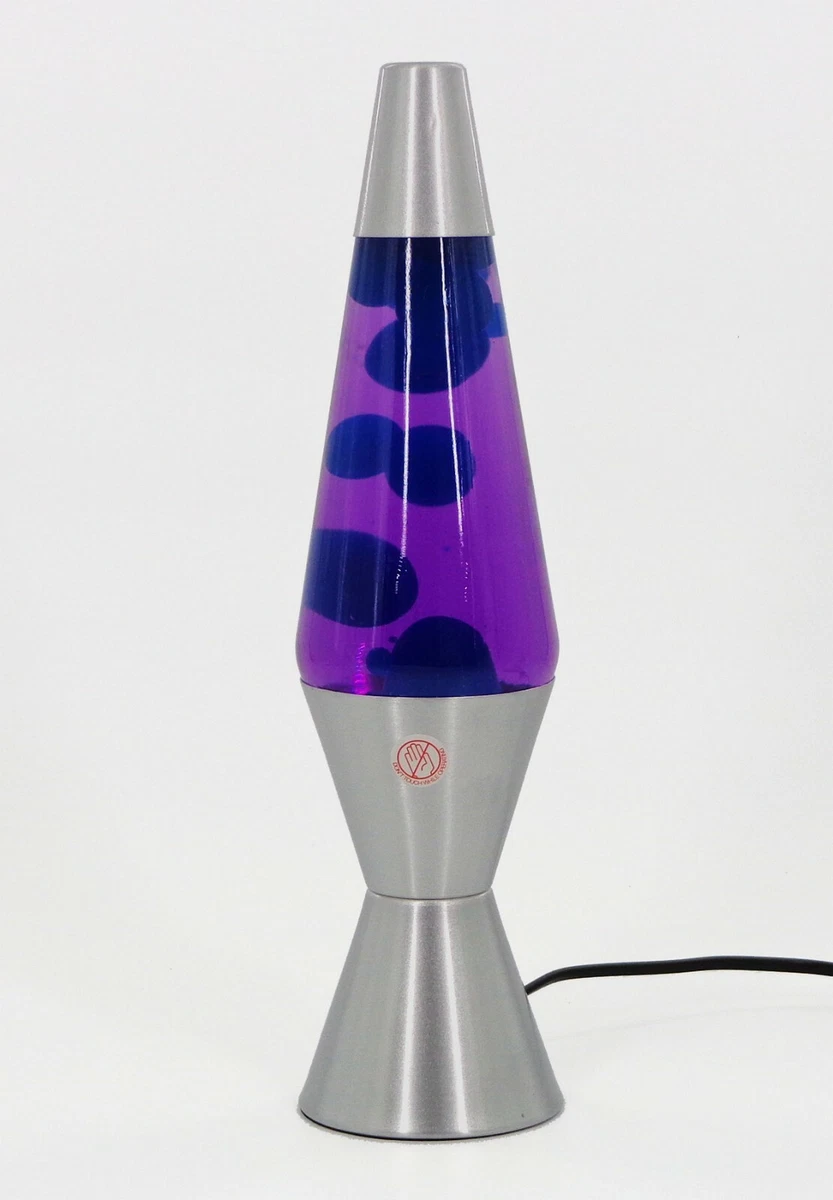 New dynamic Lava Lamp 37CM Silver Base Blue Wax and Purple Liquid For Party