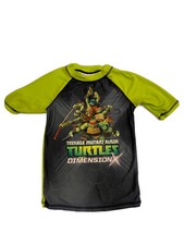 Nickelodeon TMNT Teenage Mutant Ninja Turtles Green Shirt Boys Size 7 GUC