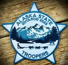 Patch ~ ALASKA AK STATE TROOPERS AST IDITAROD 2025 WINTER COMMEMORATIVE
