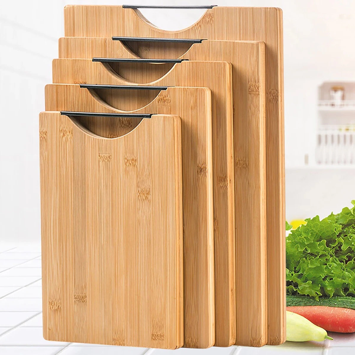 Bamboo Natural Wood Intelligent Chopping Block Cutting Board with