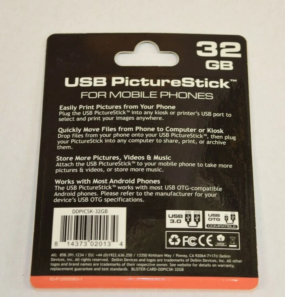 Delkin 32GB USB PictureStick for Mobile Phones - Image 2 of 2