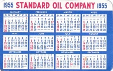 1955 Standard Oil Company pocket calendar