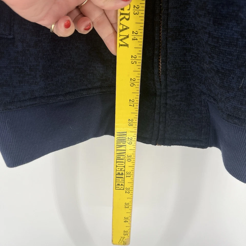 防水品牌男式夹克 XL 蓝色全拉链运动衫风格柔软 — 第 3/4 张图片