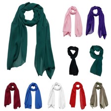 Ladies Scarves Women Crepe Chiffon Large Crinkle Scarf Shawl Headscarf Stole