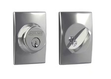 Schlage Century Bright Chrome Single Cylinder Deadbolt B60N CEN 625