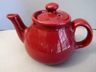 Vintage Hall USA Mini 2 Cup Burgundy Teapot with Lid EUC