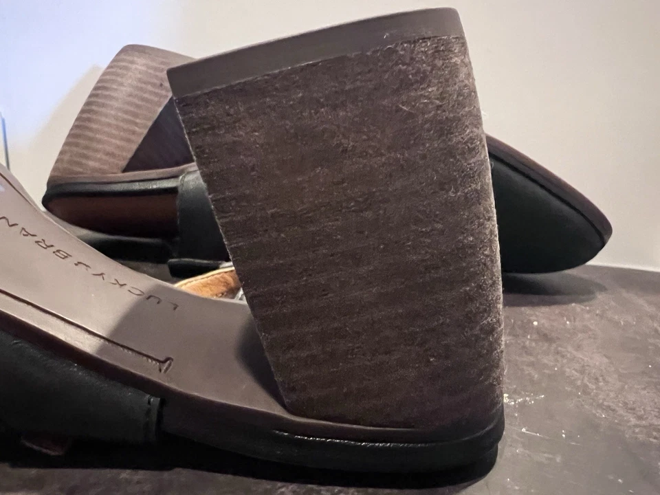 Sandalias negras de tacón ancho Lucky Brand para mujer - talla 9,5 M, modernas Foto 4 de 4