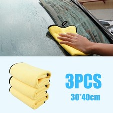 3PCS Microfiber Cleaning Cloth Towel Rag Car Polishing Auto Detailing No Scratch