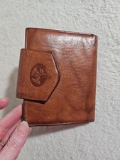 Vintage Buxton Bi-fold Brown Leather Wallet Clutch Billfold 5x4