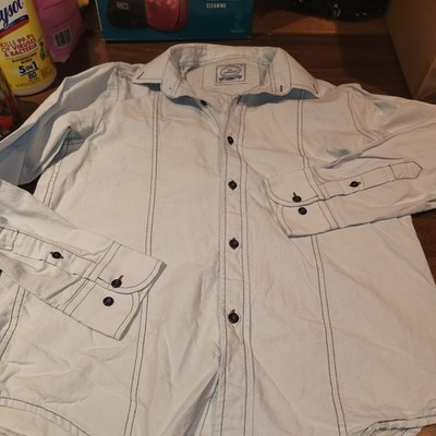 Mens Button Down Sz Medium Casucci Denim Look Shirt, Not Denim Rodeo Western