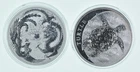 Lot 2 1 Oz Silver Rounds 2017 Australia 1 Dollar - 2015 Niue 2 Dollars *095